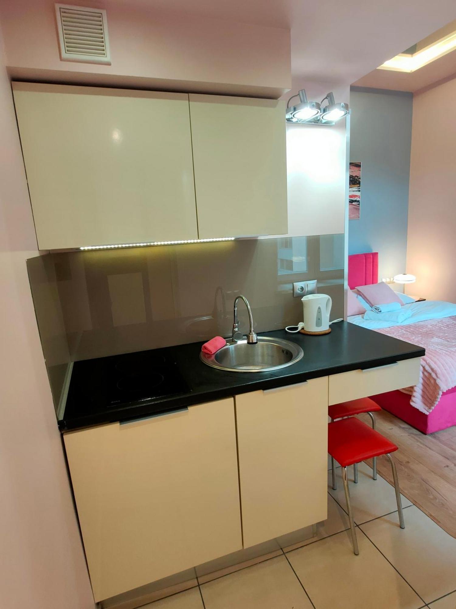 Mirror Pink Studio Apartment Krakau Buitenkant foto